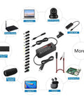 Universal 72W Power Supply With Adjustable 3V To 24V DC Output And 3A Cable, USB C PD 65W Fast Charger, 14 Tip Set, alligator clip cable