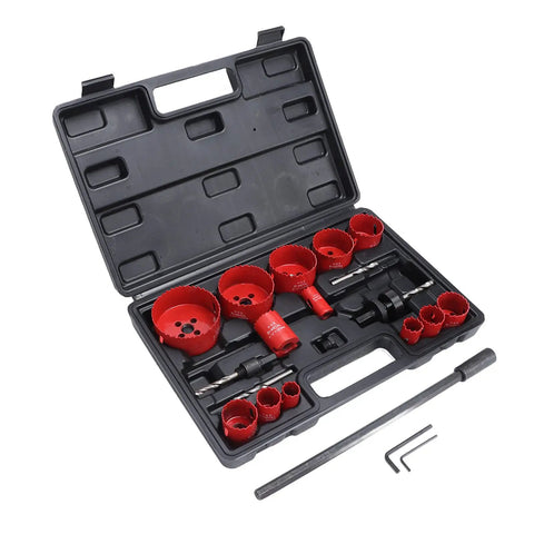 Cool Heavy Duty Ft Vogue Hole Saw Kit With 21 Pieces Includes 13 Fast Cutting HSS Drill Bits Plus Spacers Extenders And Converter For Woodworking Metal Tasks That Are Just Awesome. 21-piece HSS hole saw kit in case, 19mm-76mm sizes, with bits, extenders and wrench