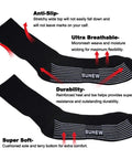 Six Pairs Bamboo Viscose Camping Socks For Men And Women Quick Dry Mid Calf Cushioned Trekking Running Sports Socks With Moisture Wicking Comfort All Season Black XL
