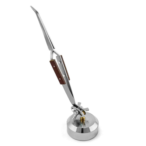 Third Hand Tweezers With Cross Locking Clamps And 360 Degree Rotating Base For Jewelry Making Soldering And Repair Kit