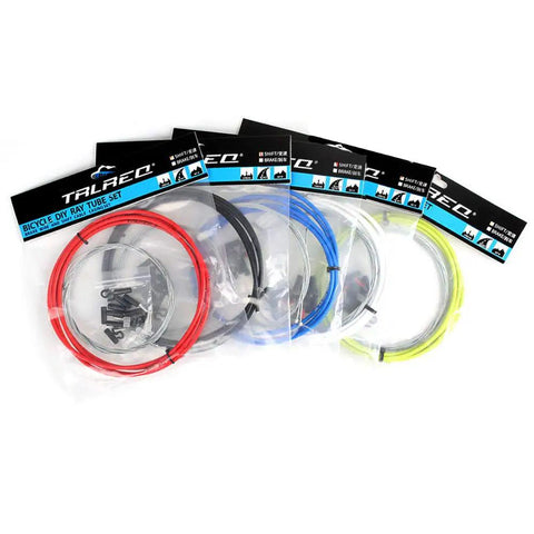Universal Bicycle Shifter Cable Housing Set For Shimano And SRAM Derailleurs, MTB And Road Bikes, Black, 4mm Cable