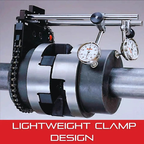 Shaft Alignment Clamp Set With Chain Clamp For Motors Pumps And Compressors Five To Nine Inch Posts Anodized Aluminum Tool