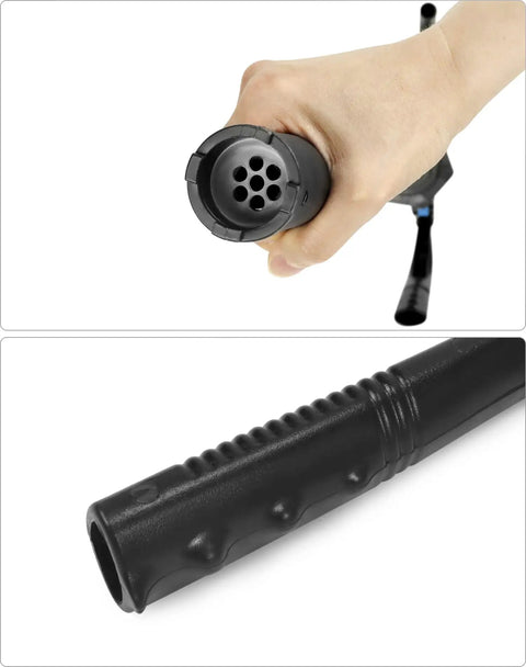 Heavy Duty Hand Siphon Pump 2 Pack For Transferring Thick Liquids Like Motor Oil Without The Sweat, showing ergonomic handle with nozzle.
