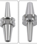 BT30 Shrink Fit Tool Holder With 1/8 Inch Bore And 3.15 Inch Projection, showing a heavy duty steel mill holder from two angles.
