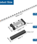 Two Pieces MGN9 400mm Linear Guide Rails With MGN9H Carriage Blocks And Plastic Mini MGN12 Guides For DIY 3D Printers And CNC Machines