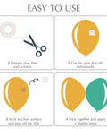 Instructions for using Clear Glue Dots Double Sided Adhesive For Balloons And Crafts Removable Sticky Points 1000 Pack