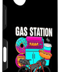 Funny Bikepacking Gravel Phone Case For IPhone 16 With Protective Frame Bag Vibe, cartoon bike, hot dog, donut, coffee design