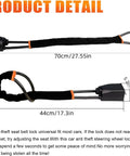 Heavy Duty Anti Theft Steering Wheel Lock For Chevy Volt Bolt EV EUV And Blazer EV, 70cm length, cut resistant braided steel, universal fit.