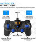 Controller instructions for LED RC Boat With Night Light Remote Control Boat For Pools And Lakes 2.4GHz RC Speed Boat.
