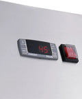 Digital thermostat controls on Commercial Reach In Split Door Freezer With Dual Solid Doors And Twenty Three Cubic Feet Of Badass Cold Storage.