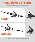 Front Wheel Drive Bearing Press Kit 23 Piece Bearing Puller Set Removal and Installation Diagram