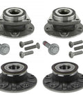 Front And Rear Wheel Bearing Hub Assembly For Audi Fits 288Mm Rotors, featuring robust steel design and mounting bolts.