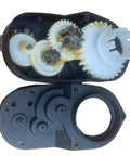 Open view of 12V RS550 40000RPM beefed up high speed motor gearbox upgrade for Power Wheels ride on toys replacement 12V motor for Ford Raptor