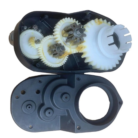 Open view of 12V RS550 40000RPM beefed up high speed motor gearbox upgrade for Power Wheels ride on toys replacement 12V motor for Ford Raptor