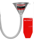 Spill Free Oil Change Kit With Steel Funnel, 14.6 Inch and 26.2 Inch Hoses, Reusable Flexible Funnel, Filter Included