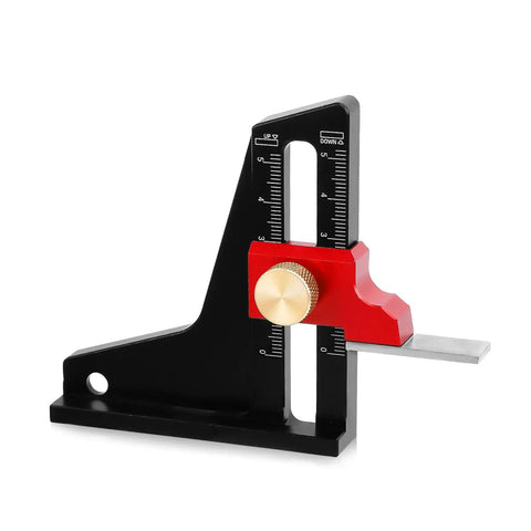 Pro Grade Aluminum Woodworking Height Gauge With Dual Scale And Metric Depth Measurement for Table Saw, Durable Aluminum Alloy