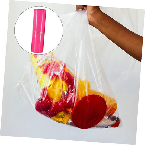 Waterproof Pink Poly Mailer Bags Pack Of 100 Size 17 By 30 Cm Thickened puncture-resistant for ecommerce shown with vibrant contents