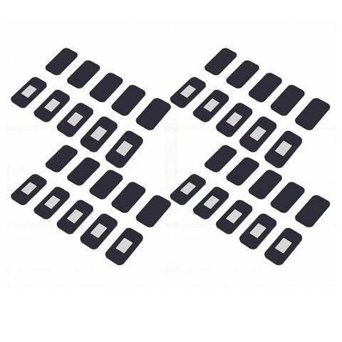 20 Pack Magnetic Cabinet Door Catches Peel And Stick Adhesive Mount Stainless Steel Magnetic Latch in black finish displayed