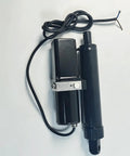 Rugged Electric Hydraulic Cylinder Linear Actuator with black casing and electric wire, 200mm stroke, designed for heavy machinery.