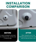 Installation comparison of 10 Pack Heavy Duty Automotive Rubber Hood And Trunk Mounds for noise reduction and collision protection.