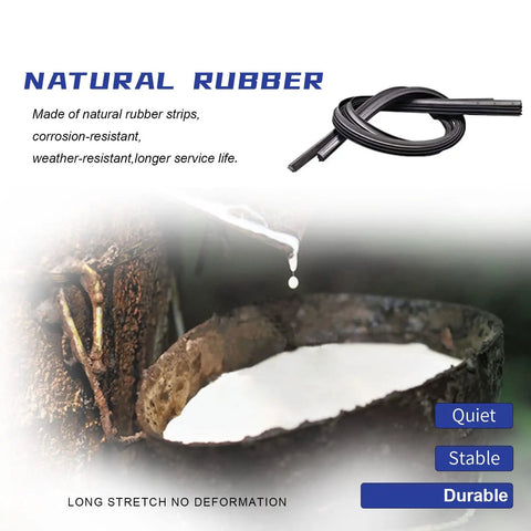 Natural rubber strips for All Season Windshield Wiper Blades 26 Inch And 16 Inch Set Of 2, durable and weather-resistant