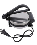Hamwesh 1000W Electric Tortilla Maker Machine With Non Stick Surface, 8 Inch Automatic Hot Press For Chapati And Roti, showing the device with power cord.