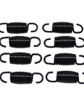 Solid Black Tension Springs 8 Pack With Reliable Hook To Hook Grip, 12mm coil size, ideal for furniture repairs and heavy pull tasks.
