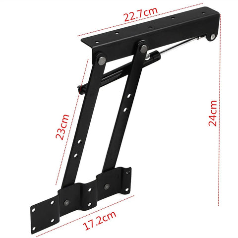 Two Pack Heavy Duty Black Alloy Door Hinges With Soft Close Hydraulic Buffer Top Lift Design Ideal For Family Homes And Offices Fits Wooden And Aluminum Doors Durable Quiet showcasing dimensions 22.7cm x 23cm x 24cm x 17.2cm