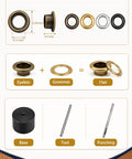 Built Dang Tough 420 Leather Grommet And Eyelet Kit showing various eyelets and punching tools for fabric use.