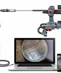 Rigid Rifle Borescope With LED Lights And Right Angle Mirror For Gun Cleaning Camera 26 Inch Rod Fits 20 Caliber And Larger Firearms, barrel inspection on laptop and phone
