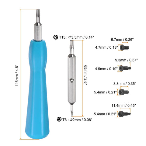 All In One Ring Video Doorbell Screwdriver Kit With Double Ended Torx T6 And T15 Magnetic Bits 20 Replacement Screws No Fuss Password Reset Pro Grade Magnetic Handle Blue Compact Set For Easy Installations