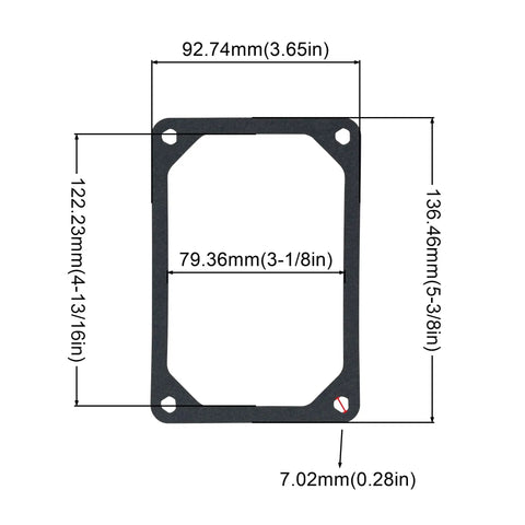 Rocker Valve Cover Gasket Replacement 272475S For Most 13 To 21 HP OHV Vertical Lawn And Garden Engines Durable Fit For 28 CID Power Units Easy Install Must Have Replacement Part For Common Engine Series. Black gasket dimensions 92.74mm x 136.46mm
