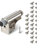 25 Pack Soft Close Cabinet Door Dampers For Framed Or Frameless Cupboards With Hidden Self Closing Hinges, silver hardware with mounting screw