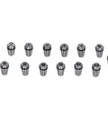 Pro Grade 13Pcs ER11 Spring Collets Set From 1.0mm To 7.0mm For Milling Lathe Chuck High Precision Spring Steel Collets in a row