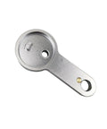 Close-up of Mercedes Benz Engine Timing Tool Kit stainless steel component for camshaft setup and alignment.