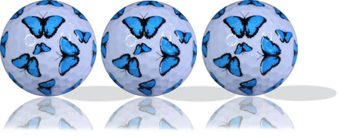 Blue Butterfly Novelty Golf Balls For Women With Colorful Printed Design Set Of 12 Cool Gift For Moms And Grandmas Great For Tournaments
