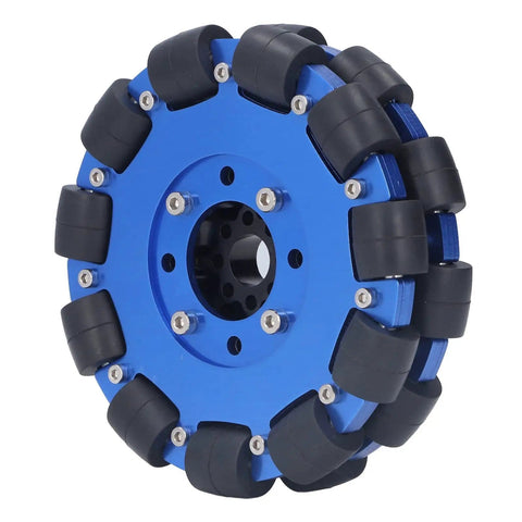 5 Inch Omnidirectional Robot Wheel With 127mm Aluminum Hub And Silicone Rollers, Low Vibration Mecanum Wheel For DIY Robots