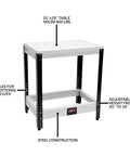 Universal Benchtop Machine Table With 20 By 29 Inch Work Surface, Beefy Steel Construction, Carries Up To 400 Pounds, Adjustable Height