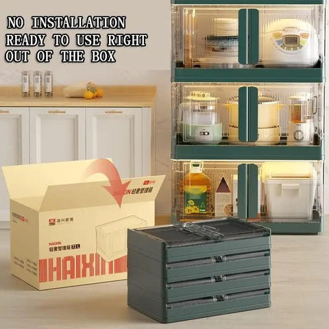 High-Performance Foldable Storage Bins With Double Doors, Stackable Plastic Boxes For Closets And Living Rooms, Effortless Organization That Slays Clutter And Keeps Your Home Looking Sharp Without A Hitch.