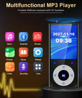 64GB MP3 Player With 2.4 Inch Screen And Built In Speaker Bluetooth Hi Fi Sound Expandable To 192GB display and icons