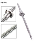 Beefy Ball Screw SFU2005 RM2005 CNC Kit With Ballnut And End Machining BK BF15 700mm Length 20mm Diameter High Precision 0.05mm Tolerance Low Noise Smooth Operation For High Speed Milling And Routing, ball screw close-up