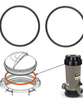 O-Ring Replacement Seal For CL200 CL220 Pool Chlorinator Lid 5 1/8 In ID X 5 1/2 In OD 2-Pack Plug-And-Play Easy Install No Tools Required Fits Replacement Parts, black ring seal