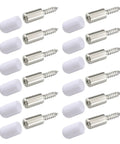 Bullyproof Self Tapping Screws For Cabinet Laminate Support And Wardrobe Partitions Non Slip Glass Shelf Brackets Set Of 200 showing silicone coated fasteners.