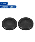 Five Pack Rubber Grommets Black 1-1/4 Inch Outer Diameter, 1-1/8 Inch Inner Diameter (29mm) Fits 32mm Drill Holes