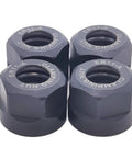 Four ER11A clamping nuts from All In One 19 Piece ER11 Precision Spring Collet Set with M14 thread for CNC tools