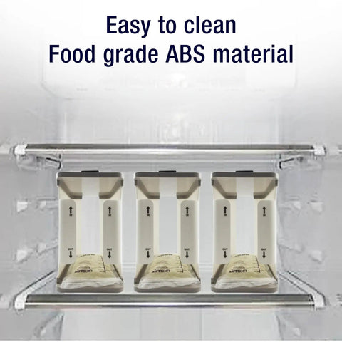 Big Capacity Breast Milk Storage Containers With First In First Out System, Removable Freezer Organizer Tray And Metal Freezer Plate for easy access in the refrigerator.