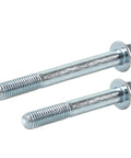 Top Shelf Heavy Duty 12 Piece Engine Stand Bolt Kit Featuring Metric Flange Bolts With Rust Proof Zinc Finish For Ls1 Ls2 Ls3 Ls6 53l 60l 62l V8 Motors, showing two zinc coated bolts.