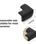 Built Tough Yet Soft Black Foam Corner Protectors Four Pack Pre Taped Rubber Edge Guards For Beds Tables And Desks 2.36x1.38 inch size