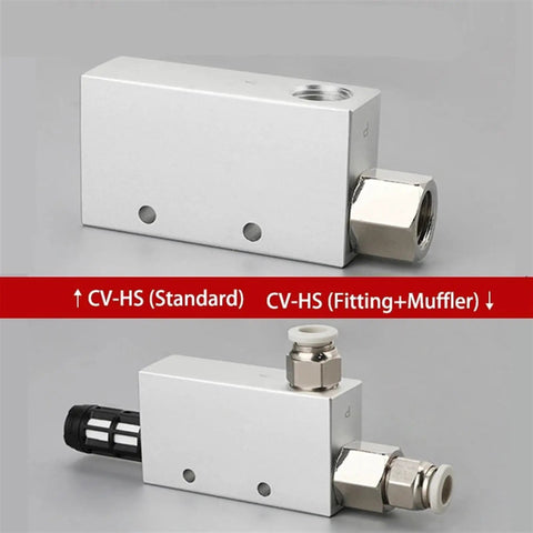 Rock Solid Vacuum Ejector Generator With Pneumatic Air Exhaust And Negative Pressure Control Valve In The CV 10 15 20 Series Featuring 25mm Width 10mm Fitting For No Sweat Factory Suction Power