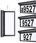 Solar Powered Address Sign With LED Illumination Auto Dusk To Dawn Sensor Weatherproof Outdoor Metal Plaque size 12.4x6.9 inches